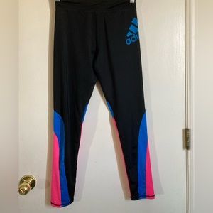*Adidas Black Colorblock on Legs Activewear Leggings #IR